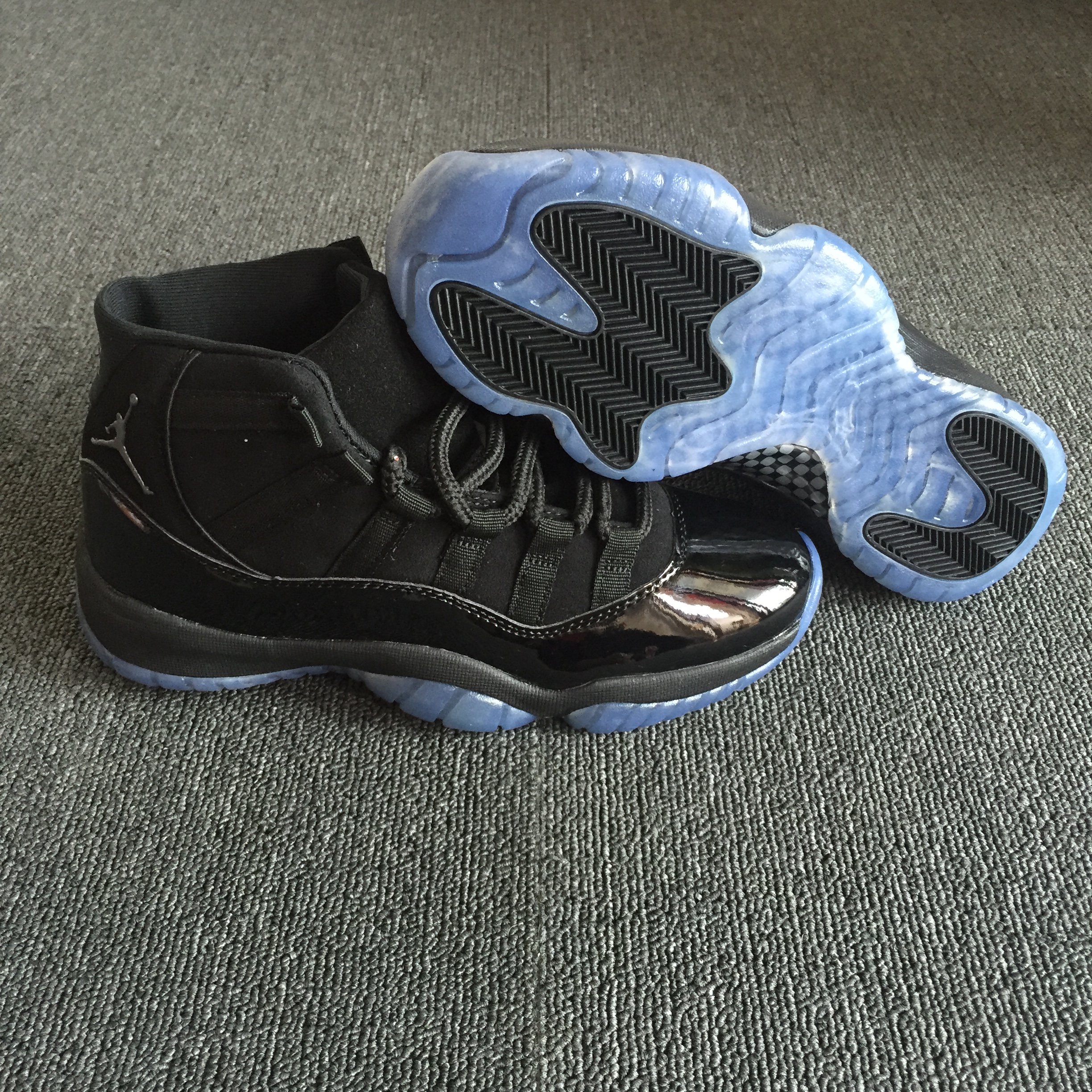 2018 Women Air Jordan 11 Gamma Blue Black Shoes - Click Image to Close